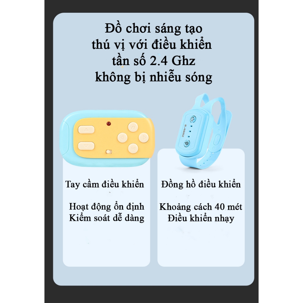 Đồ chơi xe điều khiển từ xa đi được dưới nước KAVY có đèn LED nhiều màu tần số 2.4 Ghz với 2 điều khiển kép