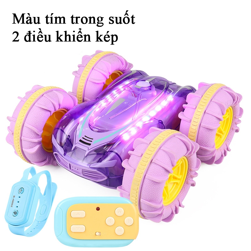 Đồ chơi xe điều khiển từ xa đi được dưới nước KAVY có đèn LED nhiều màu tần số 2.4 Ghz với 2 điều khiển kép
