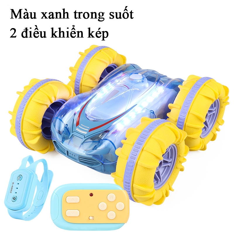 Đồ chơi xe điều khiển từ xa đi được dưới nước KAVY có đèn LED nhiều màu tần số 2.4 Ghz với 2 điều khiển kép