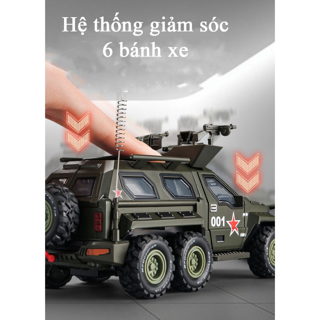 Đồ chơi mô hình xe cảnh sát bọc thép KAVY bằng hợp kim có nhạc và đèn kèm điều khiển từ xa tự đóng mở