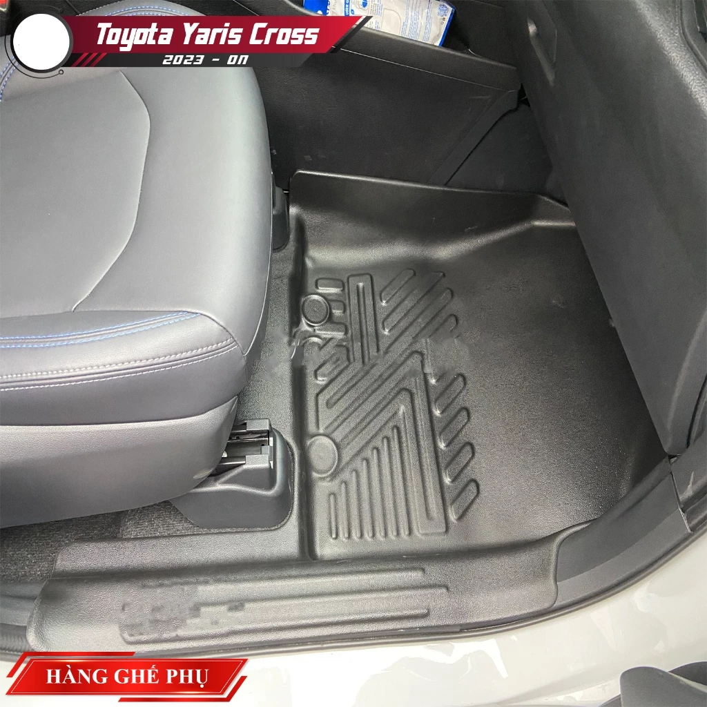 Thảm lót sàn ô tô Toyota Yaris 2023-2024 bằng TPE tràn viền bậc cửa an toàn cao cấp