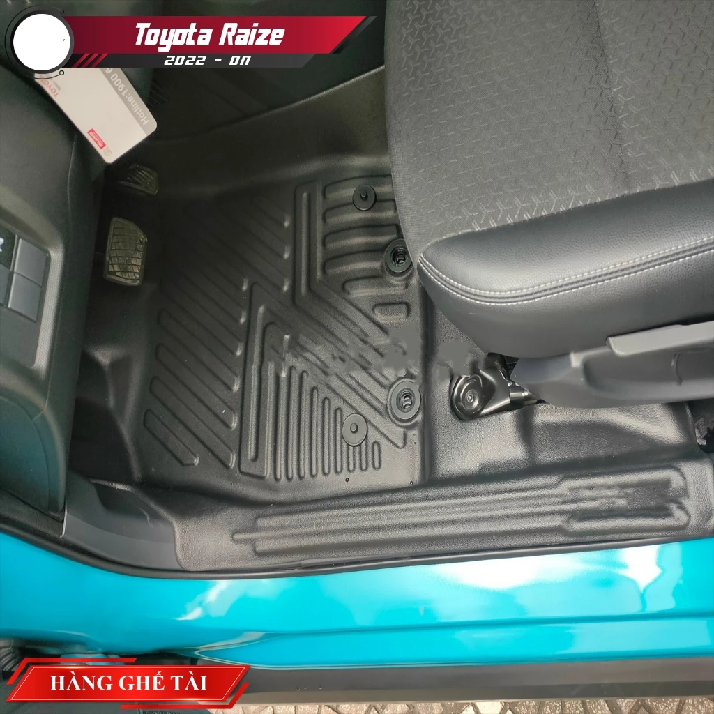 Thảm lót sàn ô tô Toyota Raize 2022-2024 bằng TPE tràn viền bậc cửa an toàn cao cấp