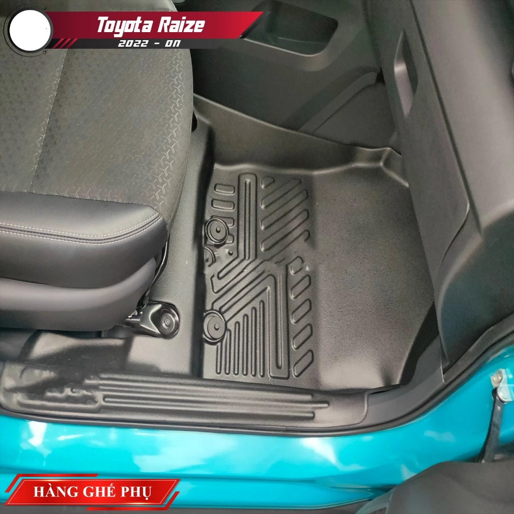 Thảm lót sàn ô tô Toyota Raize 2022-2024 bằng TPE tràn viền bậc cửa an toàn cao cấp