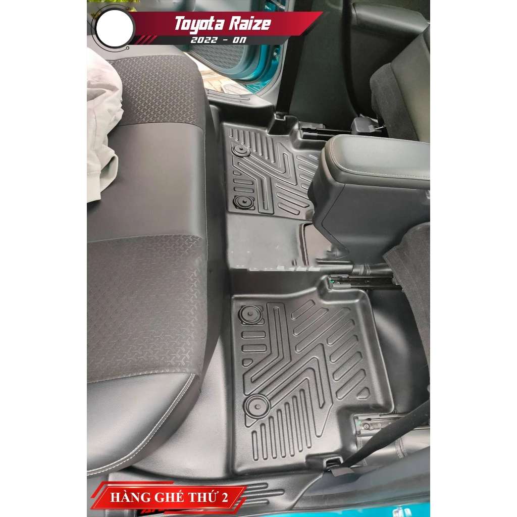 Thảm lót sàn ô tô Toyota Raize 2022-2024 bằng TPE tràn viền bậc cửa an toàn cao cấp