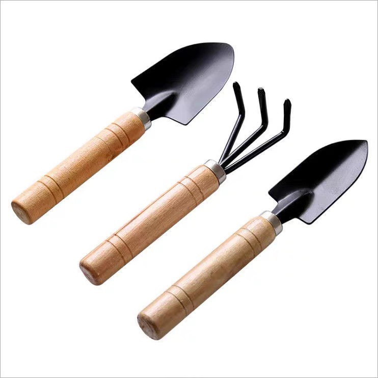 Bộ dụng cụ làm vườn 3 món (Xẻng đất - Xới đất - Cào đất)