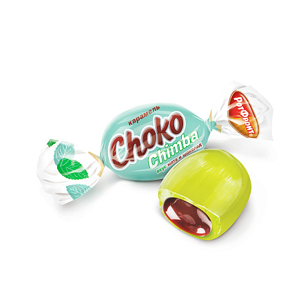 KẸO CARAMEN CHOKO CHIMBA HƯƠNG VỊ BẠC HÀ NHÂN SOCOLA CHẢY 200G