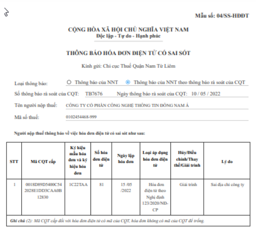 Cách xuất lại hóa đơn sai sót thông tư 78 theo từng trường hợp cụ thể