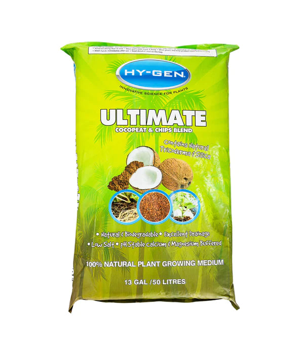 Hy-Gen Coco Chips Ultimate Blend 50L Bag | Growing medium | Ph/Ec Stabilised