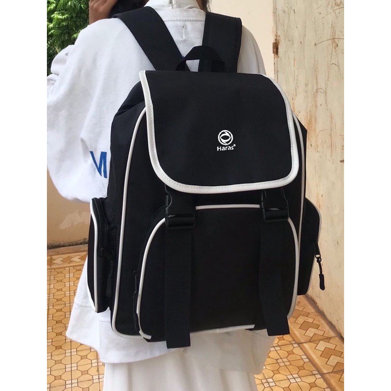 Balo đi học nam nữ thời trang chất liệu chống thấm nước Backpack HR343 - Haras