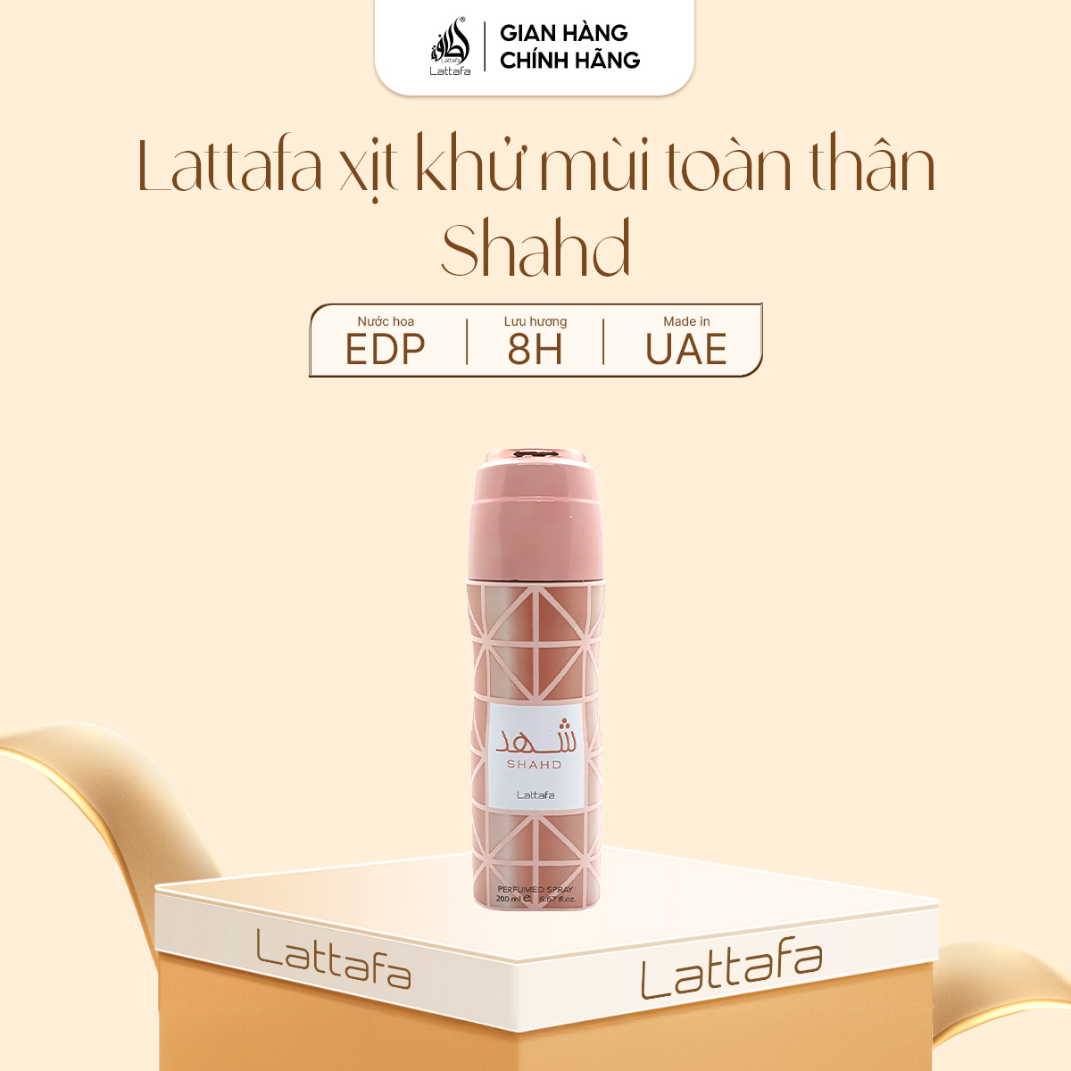 Lattafa xịt khử mùi toàn thân Shahd