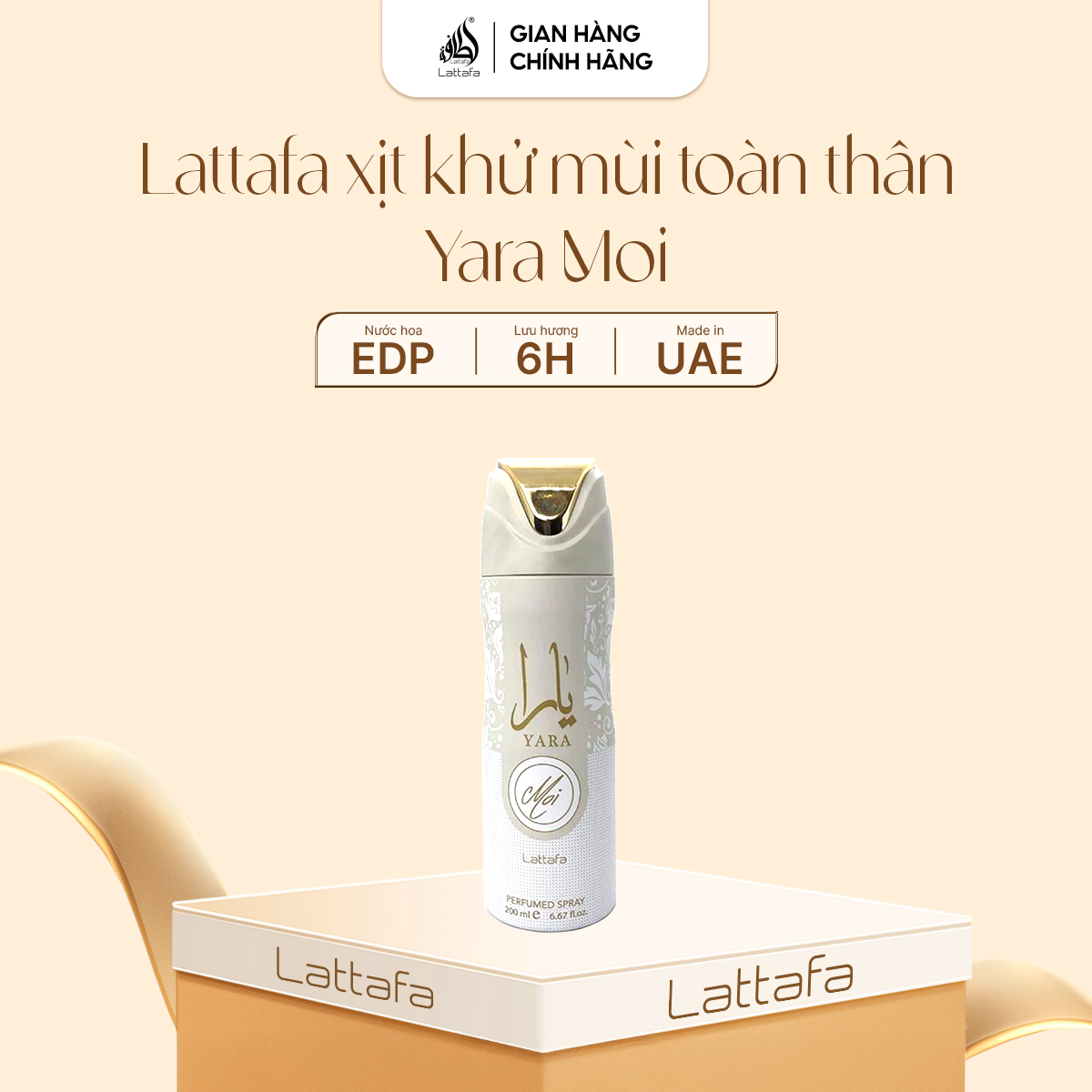 Lattafa xịt khử mùi toàn thân Yara Moi