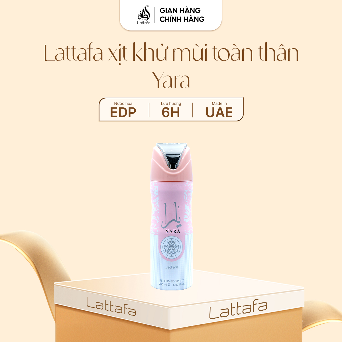 Lattafa xịt khử mùi toàn thân Yara