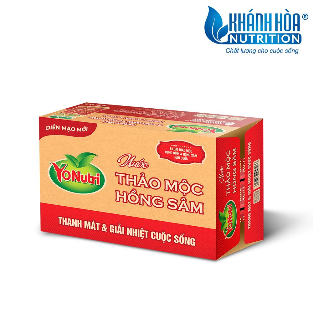Lốc Chai Nước Thảo Mộc Hồng Sâm YoNutri - 6 chai x 350ml
