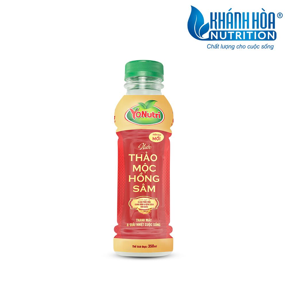 Lốc Chai Nước Thảo Mộc Hồng Sâm YoNutri - 6 chai x 350ml