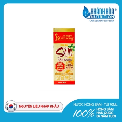 [Tặng Lọ Hồng Sâm] Combo 5 Lọ Nước Hồng Sâm Kginseng - Khánh Hòa Nutrition - Lọ 100ml