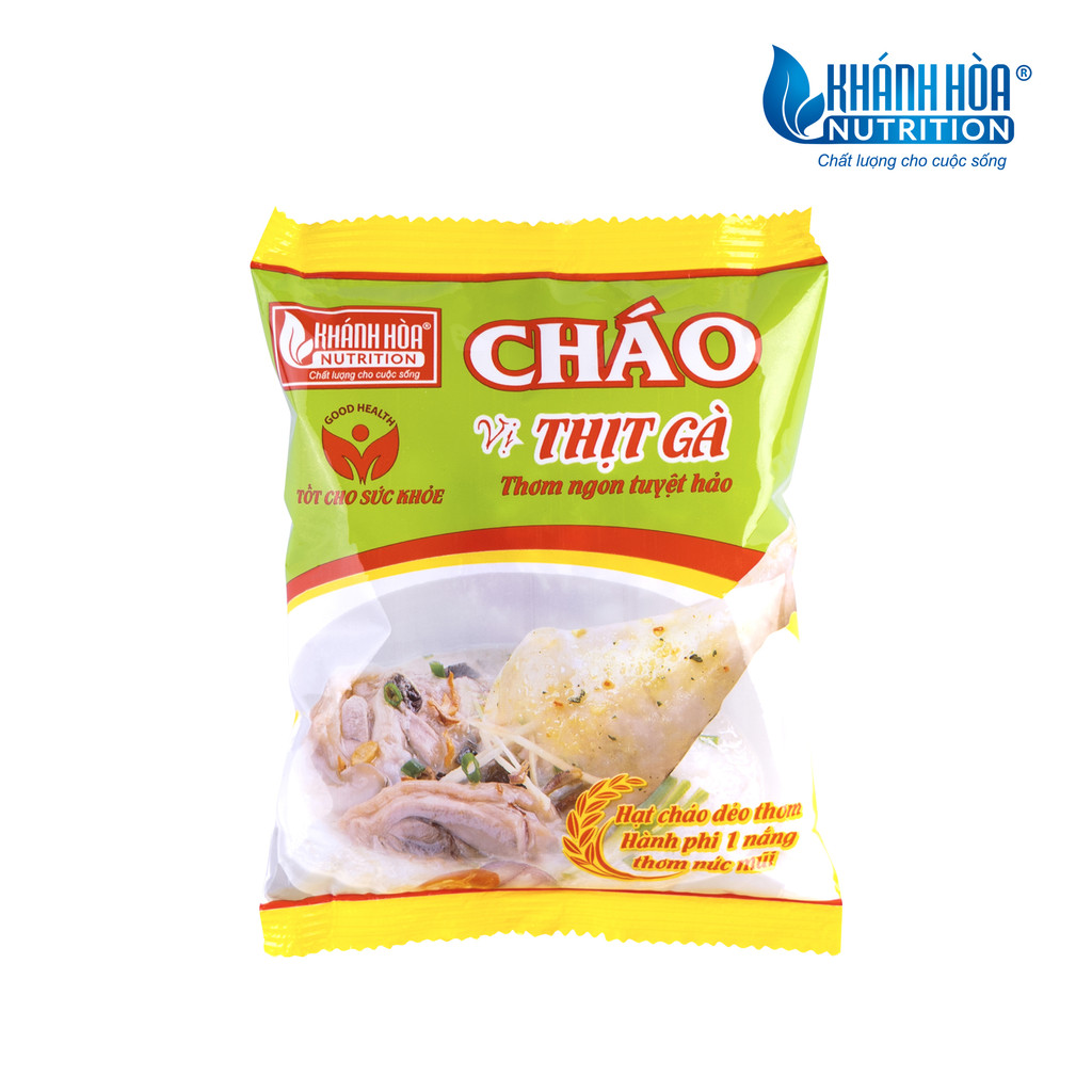 Cháo Ăn Liền Vị Thịt Gà - Khánh Hòa Nutrition (Thùng 44 gói x 50g)