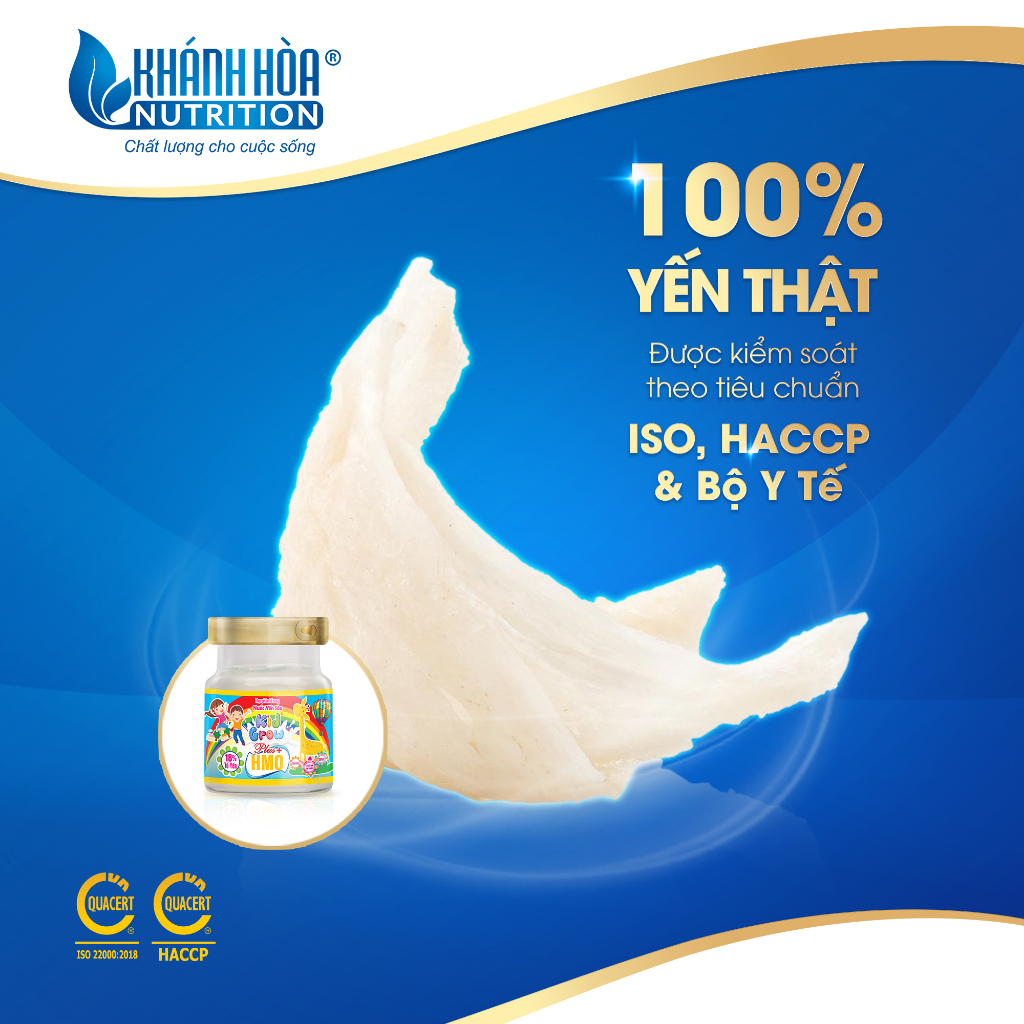 Nước Yến Sào Cho Bé Kidgrow 18% Bổ Sung HMO - Khánh Hòa Nutrition - ( 6 lọ x 70 ML )