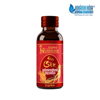 Hộp Quà Nước Hồng Sâm Hàn Quốc KGinseng Đông Trùng Hạ Thảo - Hộp 6 lọ x 100ml