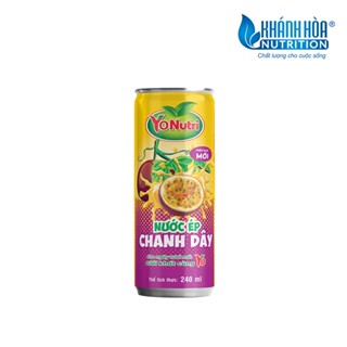 Hộp Quà TẾT Nước Ép Chanh Dây YoNutri - Hộp 6 lon x 240ml