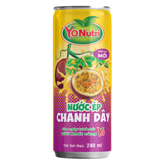 Hộp Quà TẾT Nước Ép Chanh Dây YoNutri - Hộp 6 lon x 240ml