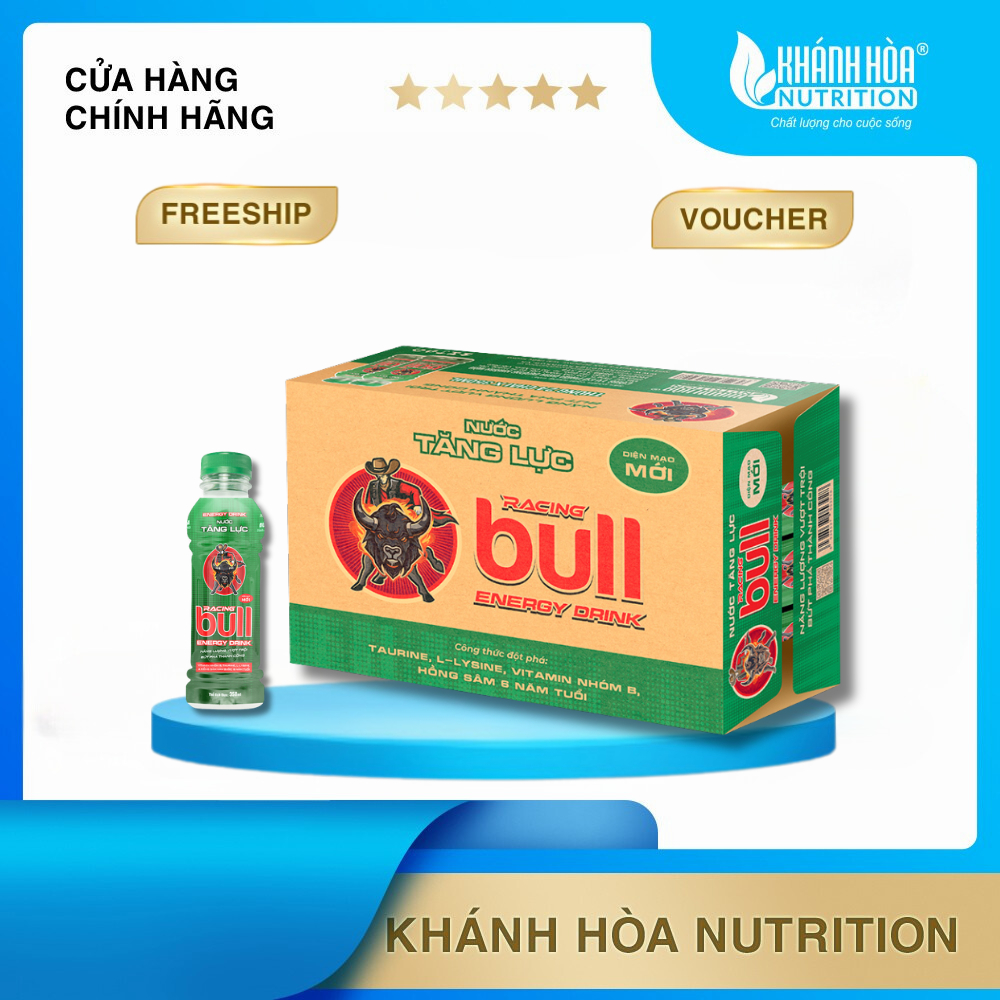 Thùng 24 Chai Nước Tăng Lực Racing Bull - 24 Chai x 350ml
