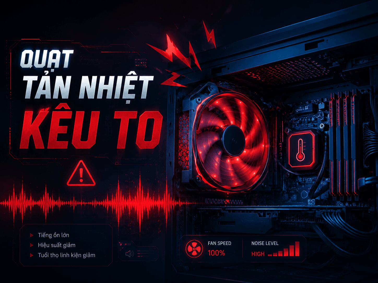 Quạt tản nhiệt kêu to