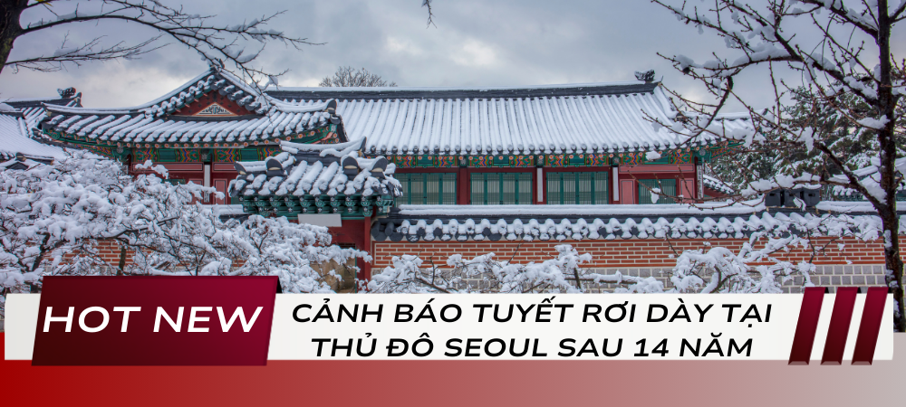CẢNH BÁO TUYẾT RƠI DÀY TẠI THỦ ĐÔ SEOUL SAU 14 NĂM