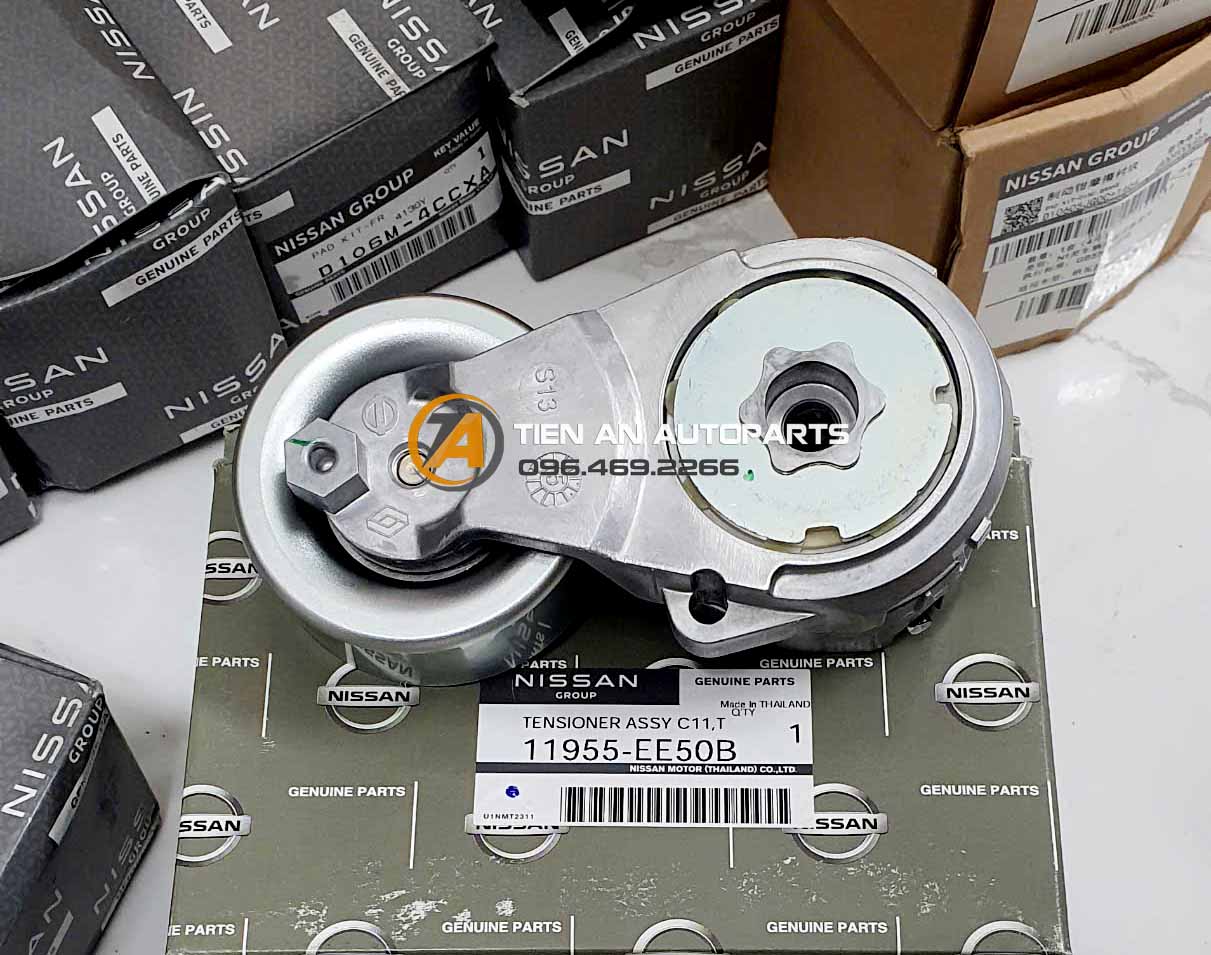 ⚙️ Cụm Tăng Dây Curoa Tổng Nissan Livina / Tiida / Teana – Mã 11955-EE50B | Phụ Tùng Ô Tô Tiến An