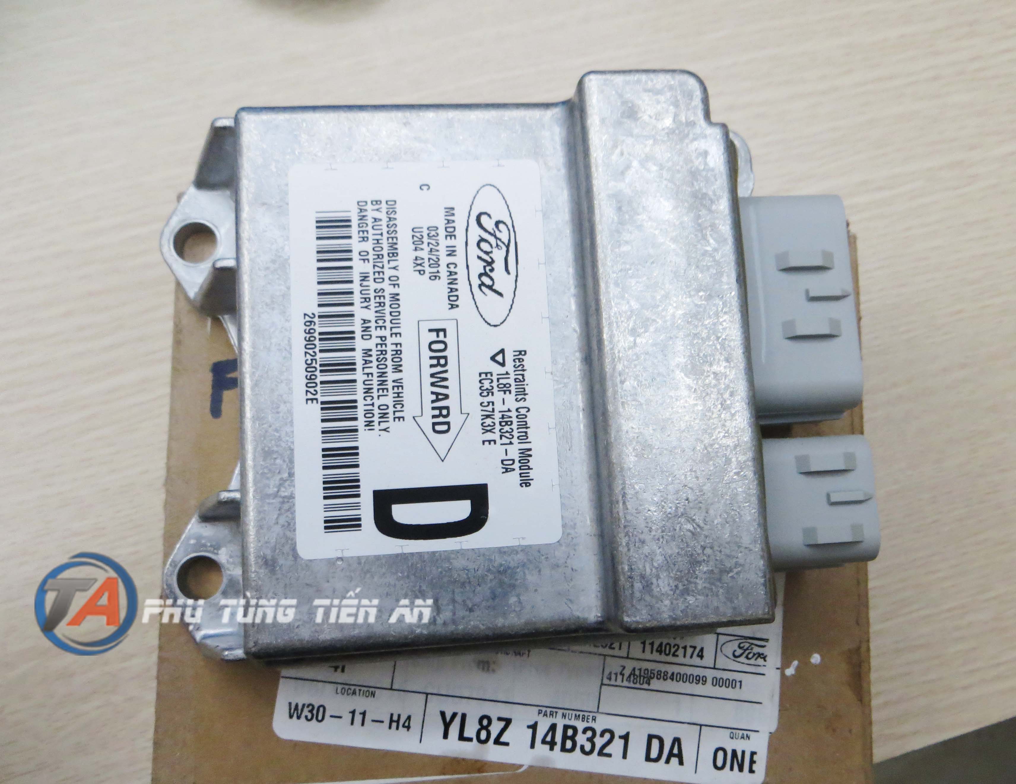 Hộp điều khiển túi khí Ford Escape-YL8Z14B321DA | Phụ Tùng Ô tô Tiến An - 0964692266