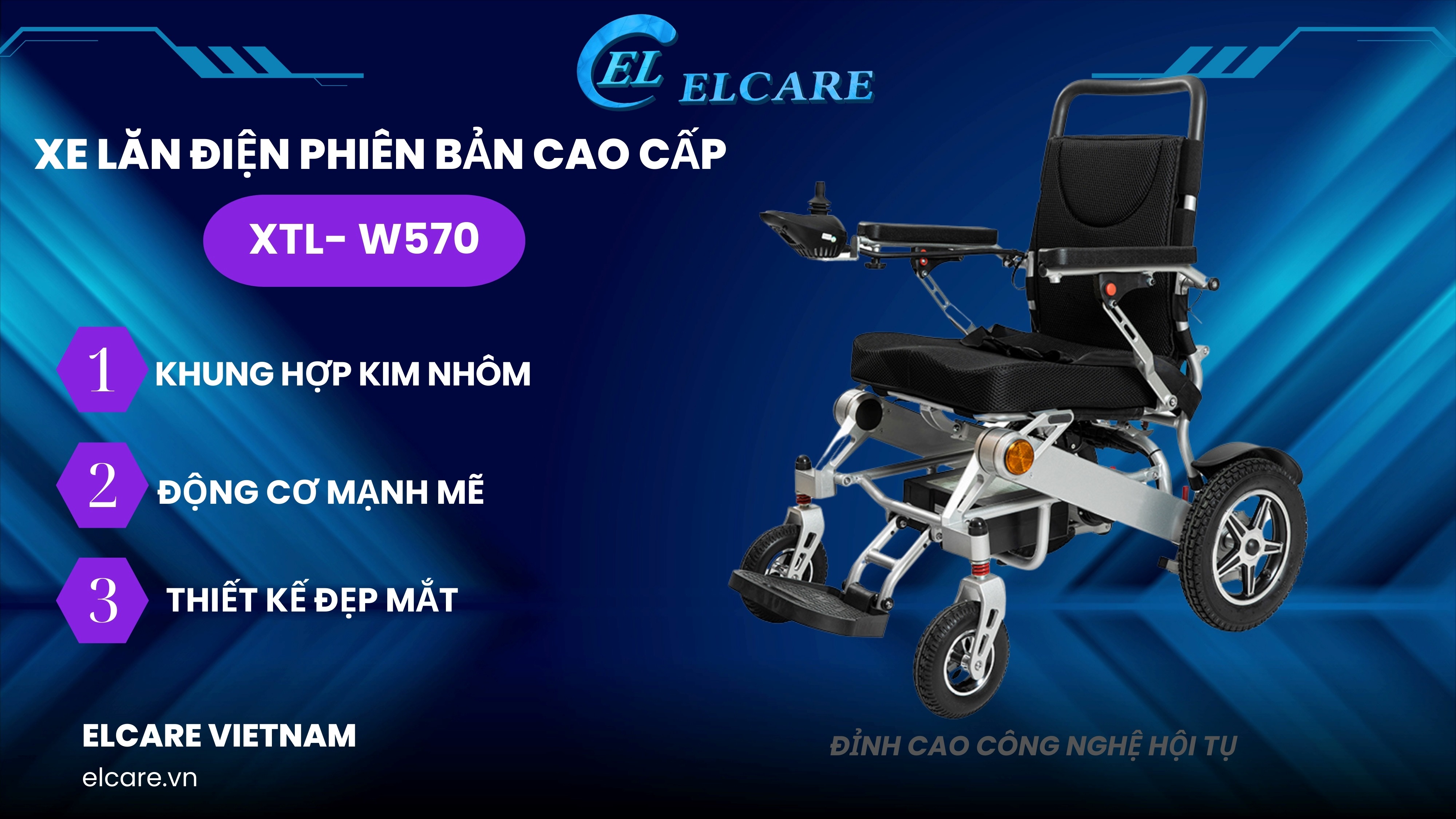 Xe Lăn Điện Siêu Bền Đẹp W570