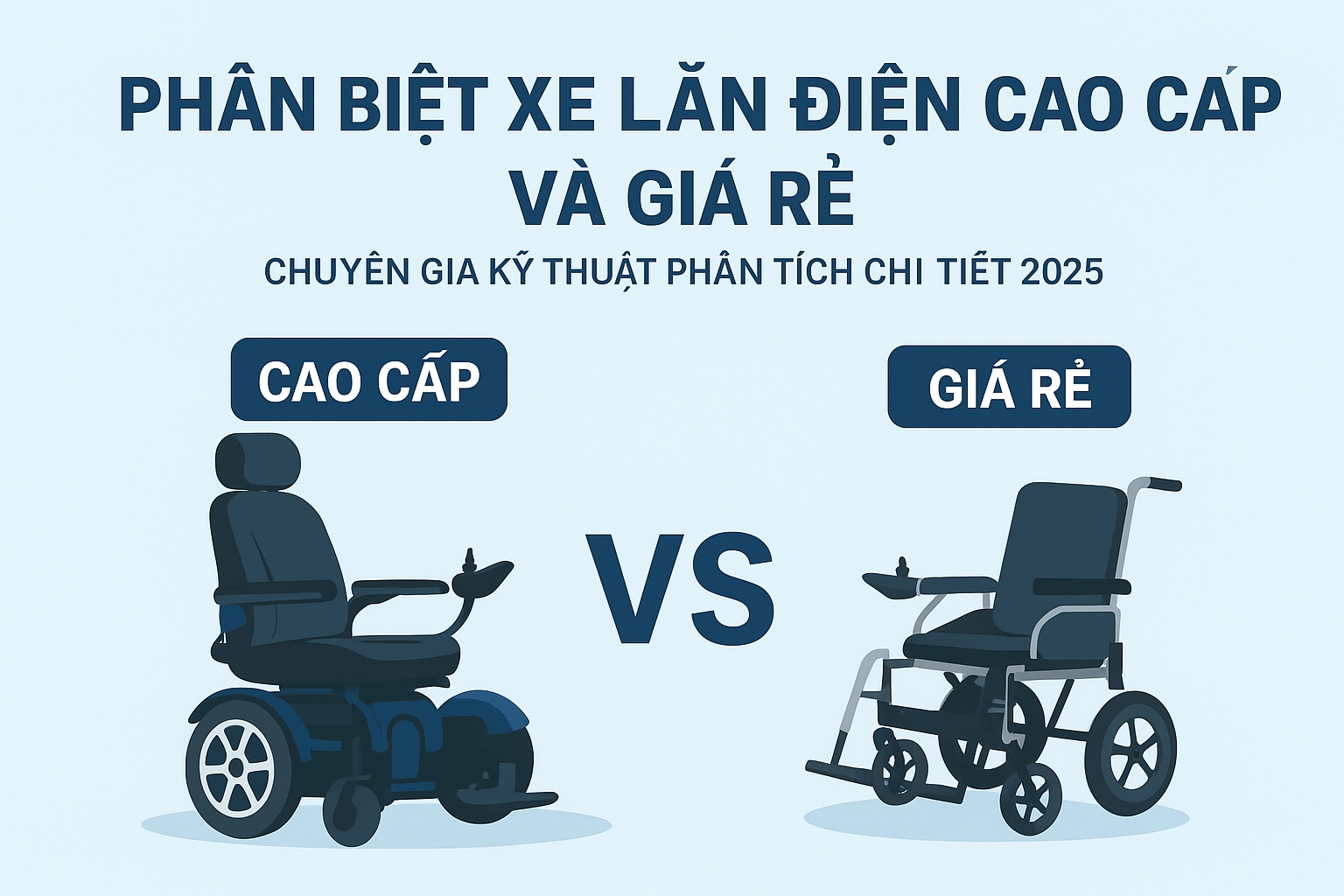 Xe Lăn Điện Cao Cấp & Xe Lăn Điện Giá Rẻ: Hiểu Đúng Để Chọn Đúng
