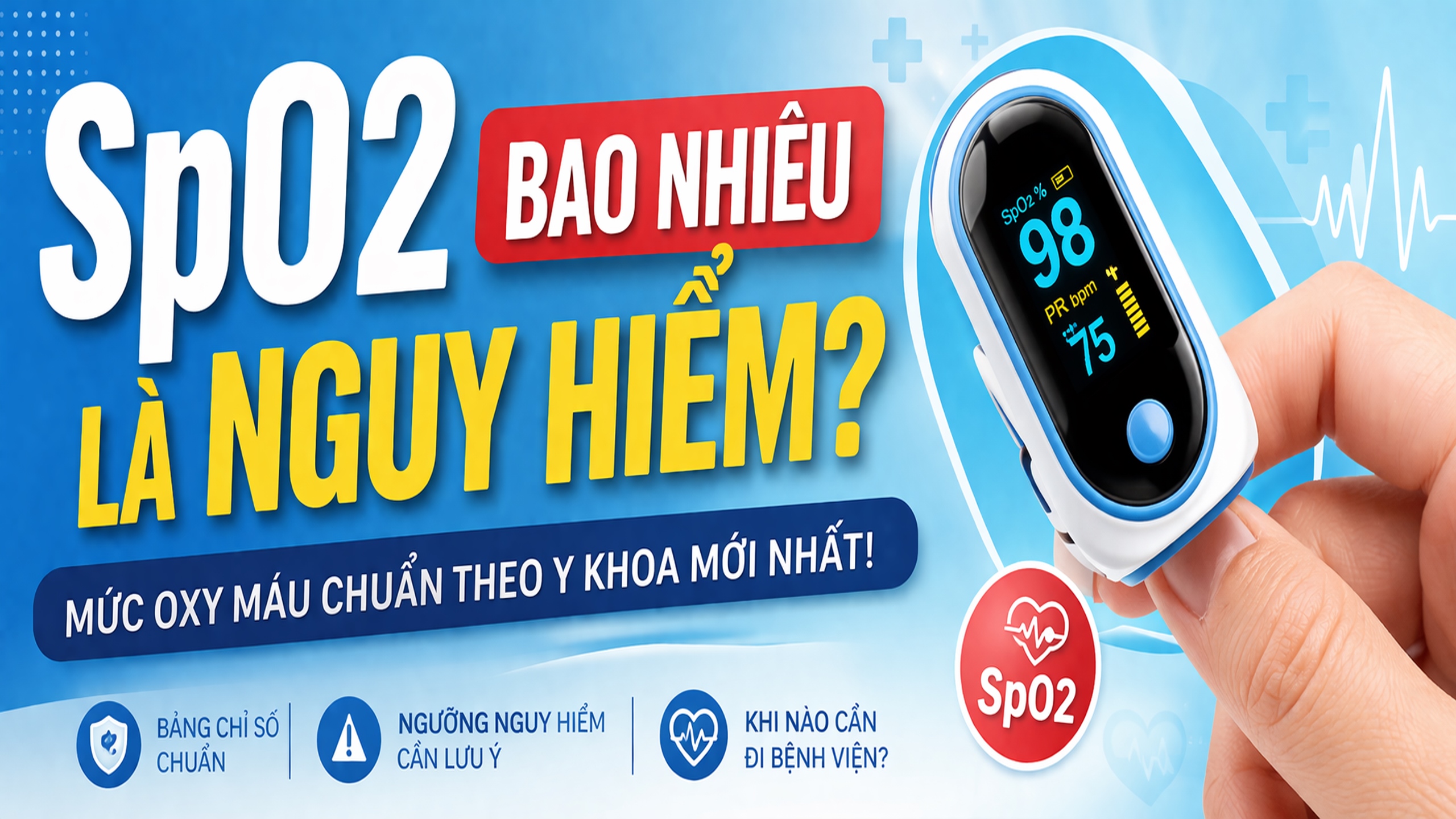 SpO2 Bao Nhiêu Là Nguy Hiểm? Mức Oxy Máu Chuẩn Theo Y Khoa Mới Nhất!
