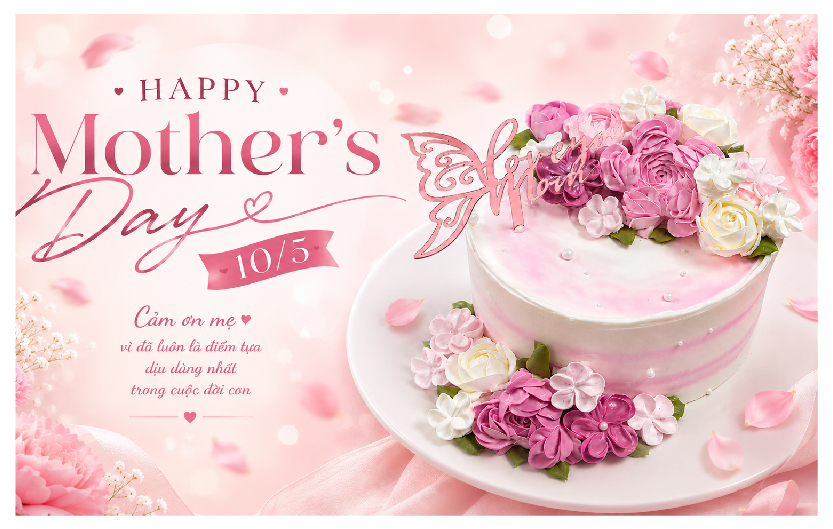 HAPPY MOTHER’S DAY 10/5 – NGỌT NGÀO NHƯ TÌNH YÊU CỦA MẸ 🌸