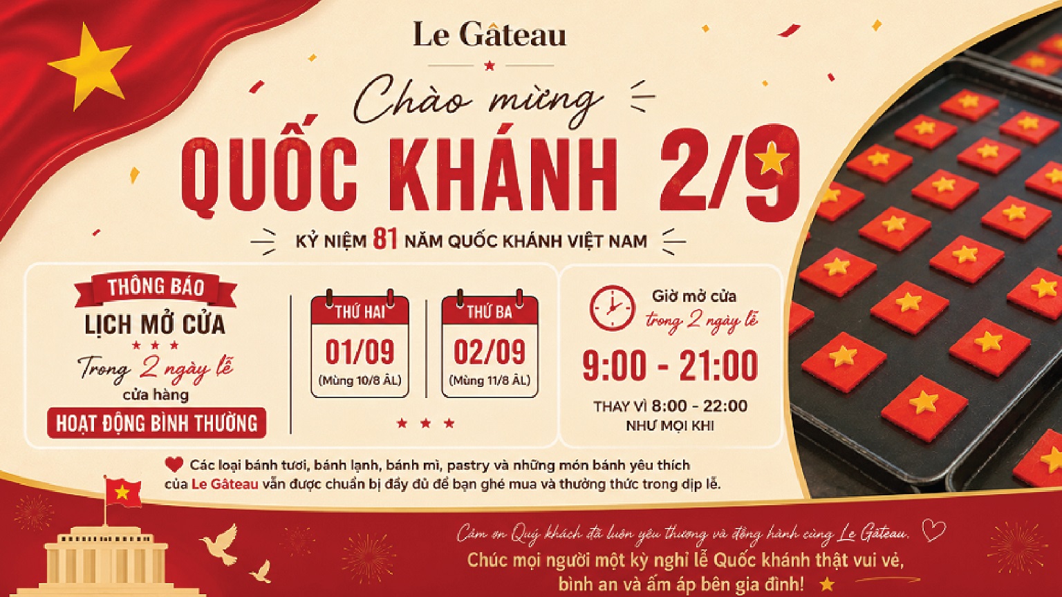 CHÀO MỪNG QUỐC KHÁNH 2/9/2026