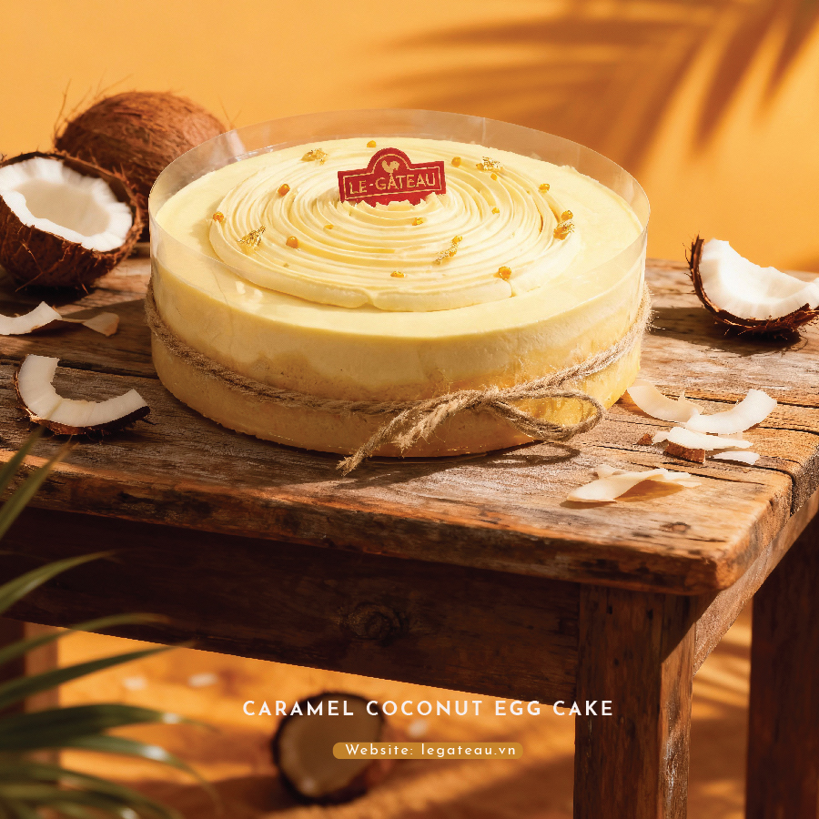 Bánh Caramel trứng dừa