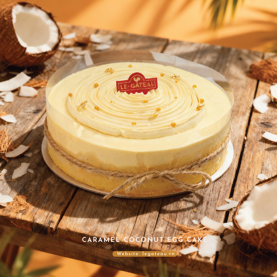 Bánh Caramel trứng dừa