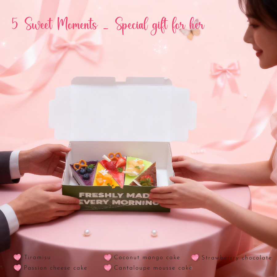 Sweet Bouquet – 5 Flavor Cake Box