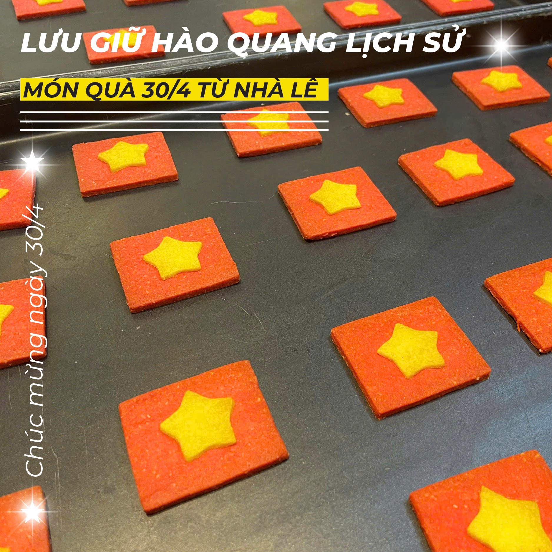 Cookie lá cờ Việt Nam