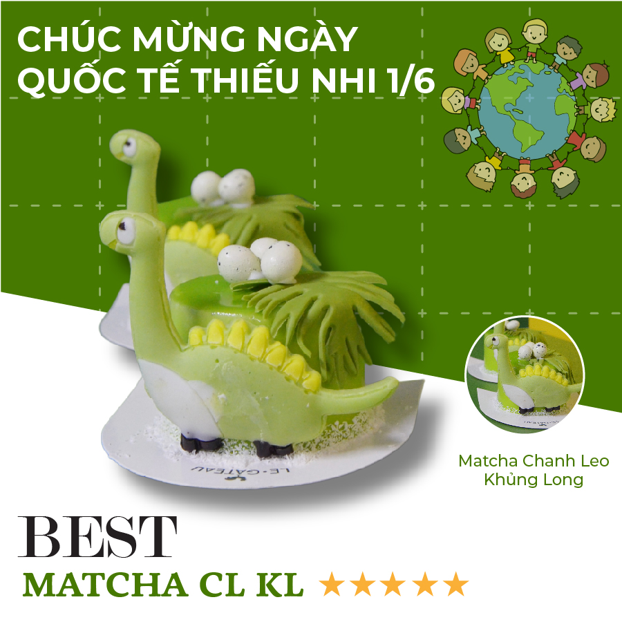Matcha chanh leo khủng long