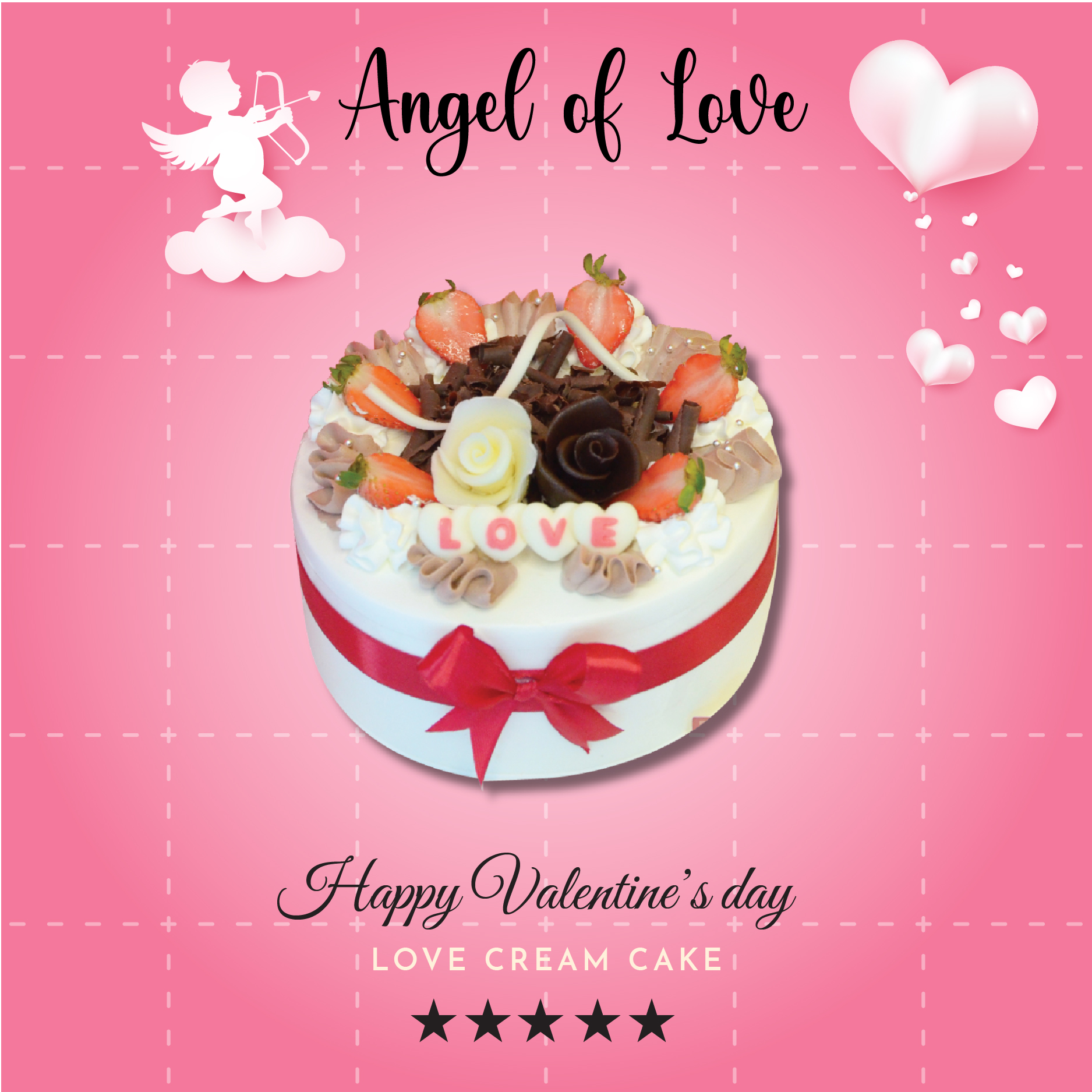 Bánh kem tình yêu chữ LOVE
