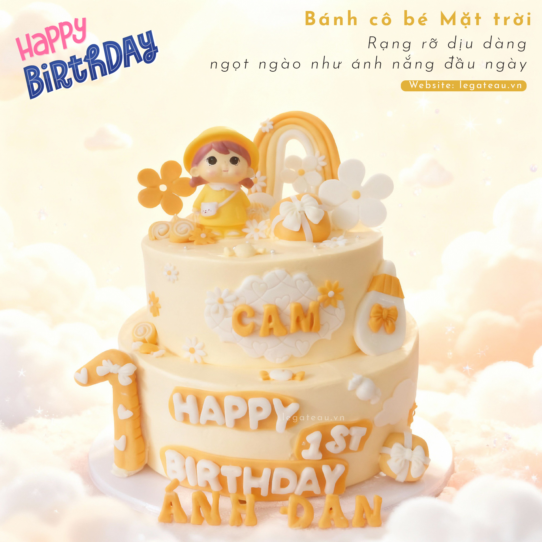 Bánh kem cô bé mặt trời 2