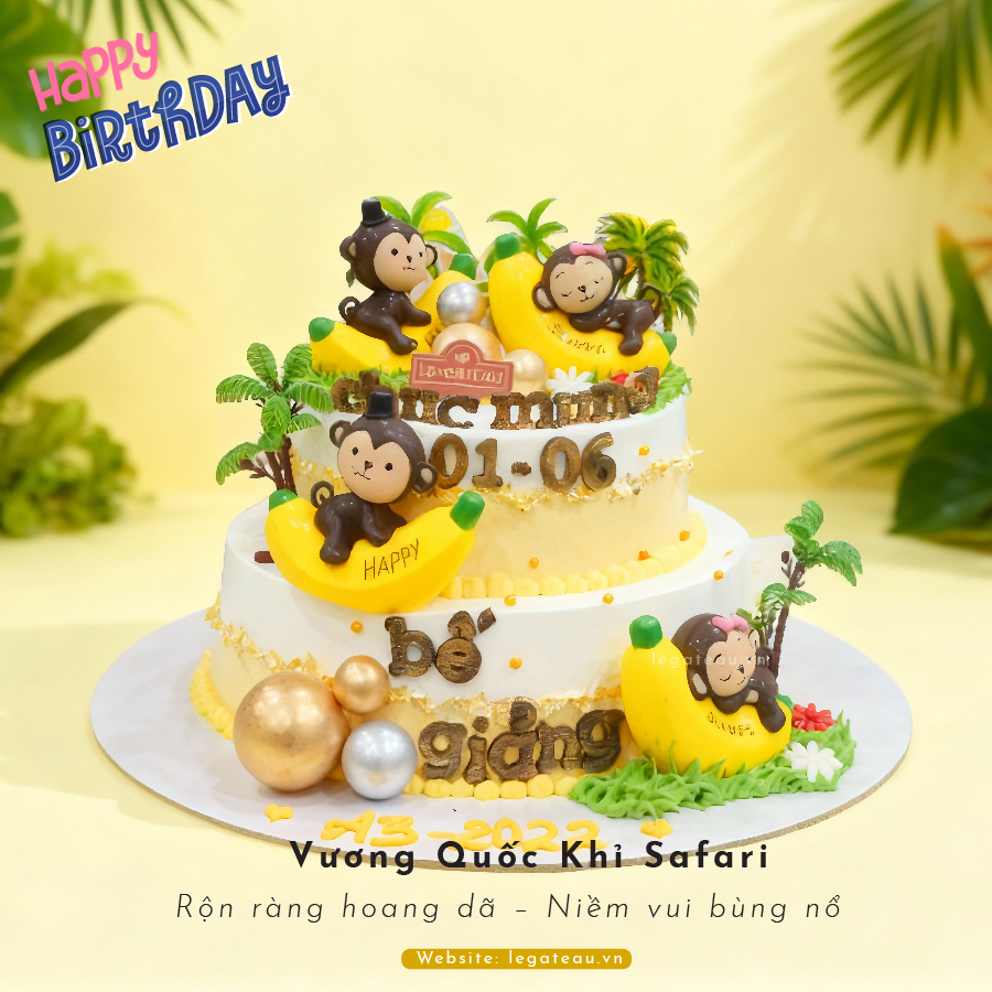Bánh kem khỉ con