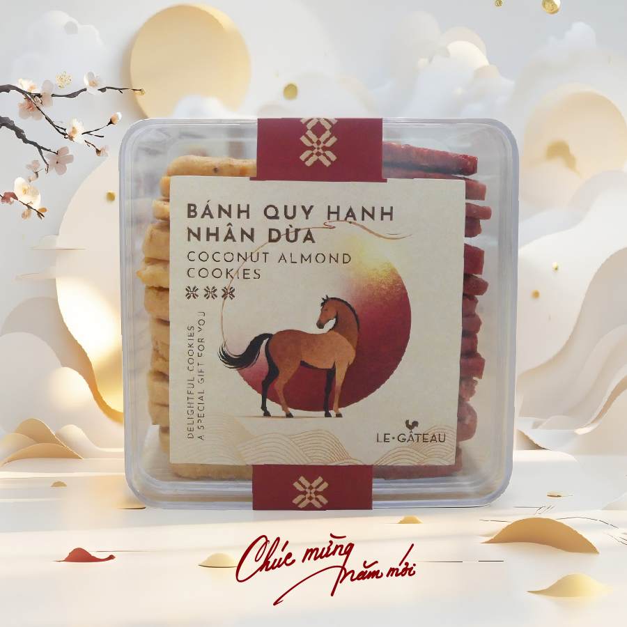 Bánh Cookie Hạnh Nhân Dừa (Vị Vani & Red Velvet)