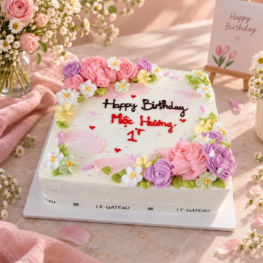 Bánh hoa kem sự kiện