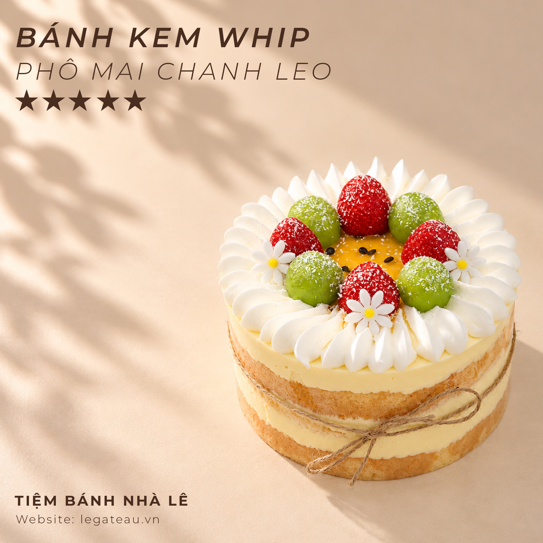 Bánh kem whip chanh leo