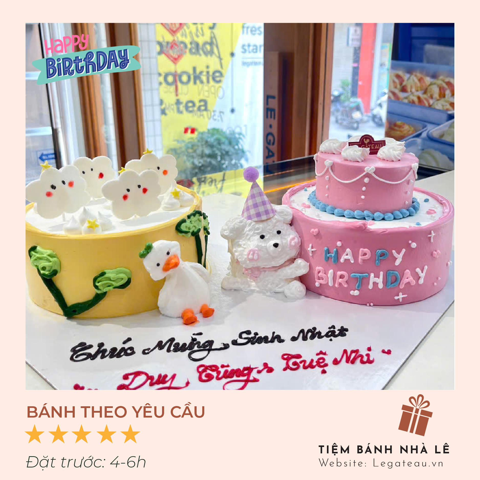 Bánh kem theo yêu cầu