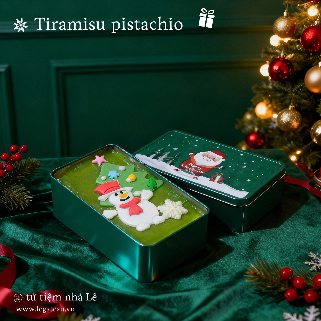 Tiramisu Pistachio (hộp thiếc)