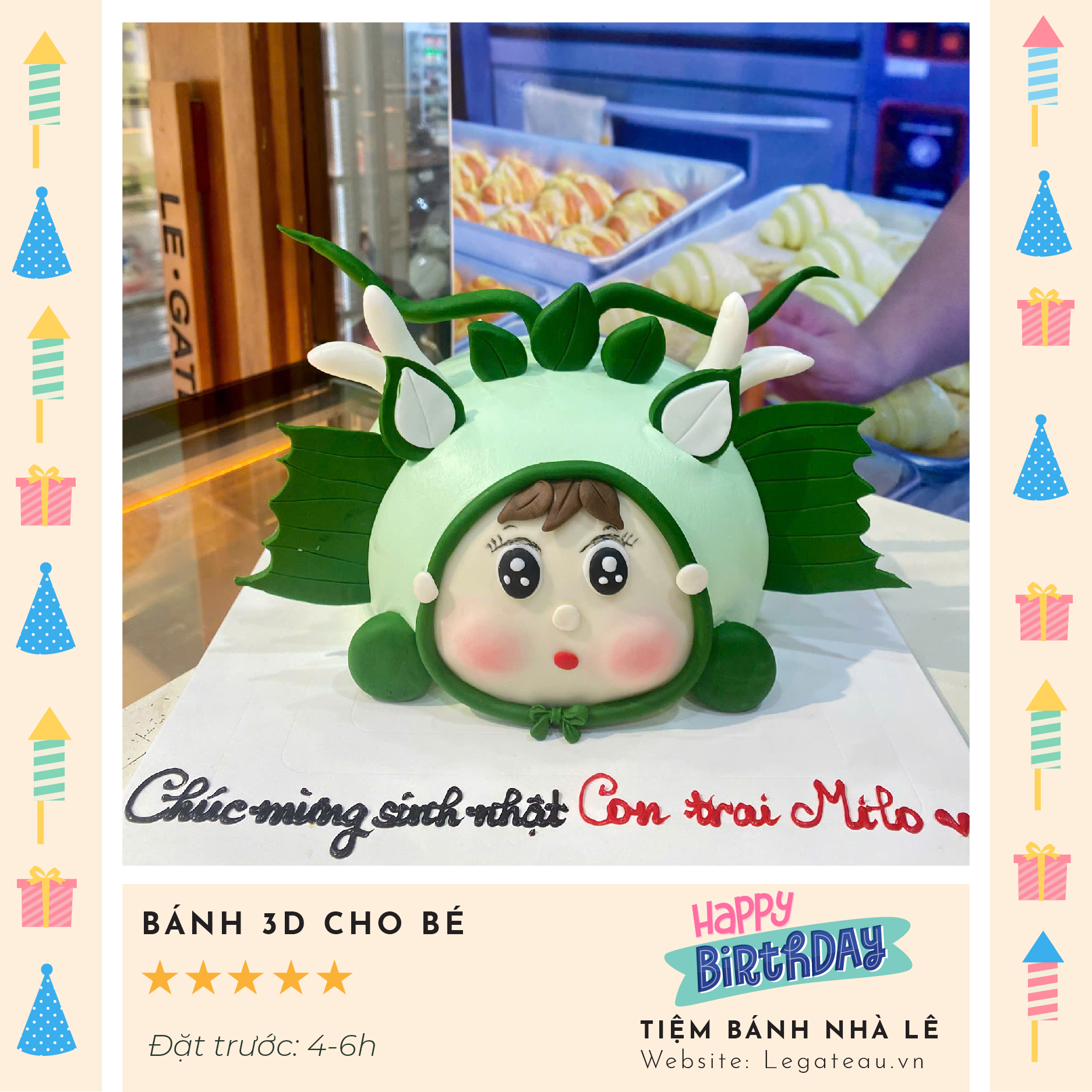 Bánh kem theo yêu cầu