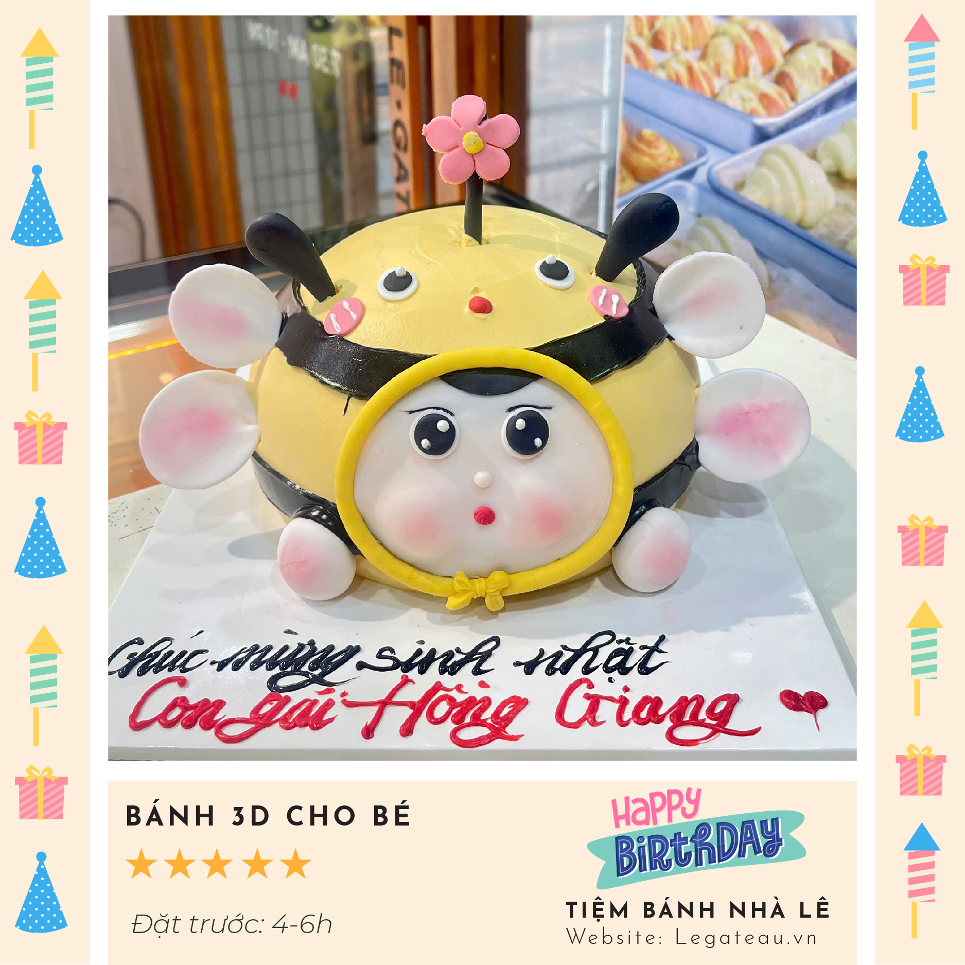 Bánh kem theo yêu cầu