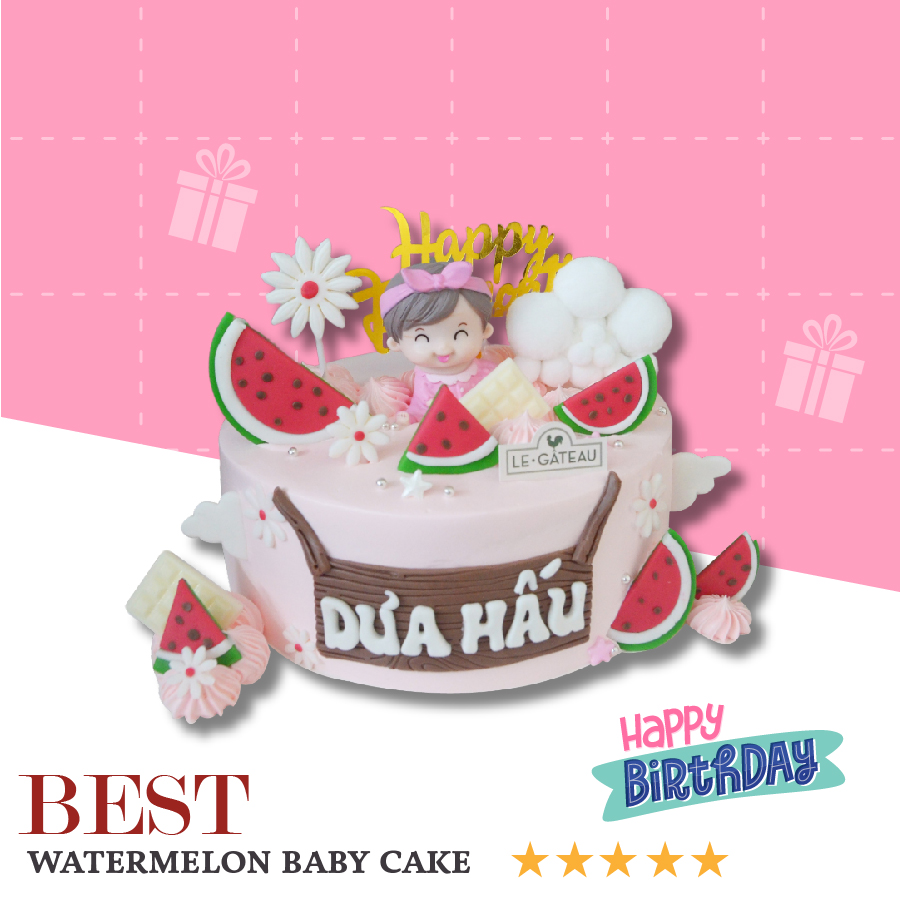 Bánh kem bé dưa hấu